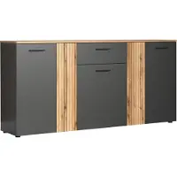 Ebuy24 Commode Esteban Antraciet BHT 181 x 86 x 38 cm