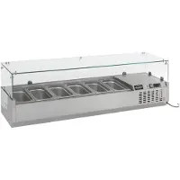 CombiSteel Opzetkoelvitrine - 7x 1/4 GN - 1600x335x435mm
