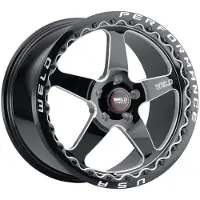 Weld S904 17x11 Ventura Beadlock 5x120.65 ET43 BS7.75 Gloss BLK MIL DIA 78.1