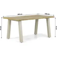 Lifestyle Garden Furniture Lifestyle Glasgow dining tuintafel 180 x 100 cm
