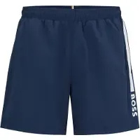 BOSS Zwemshorts 'Dolphin' donkerblauw / wit