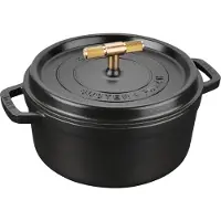 Staub Buster & Punch pan gietijzer messing 3,8 L