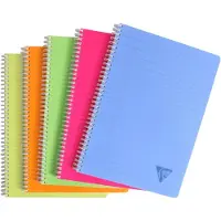 Clairefontaine Linicolor Schrijfblok A4 Gelinieerd Spiraal gebonden PP (Polypropeen) Kleurenassortiment 180 Pagina's 90 Vellen