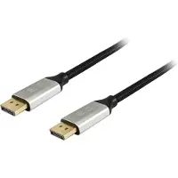 Equip 119261 DisplayPort kabel 1 meter Aluminium, Zwart