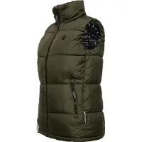 MARIKOO Bodywarmer 'Eisflöckchen' lichtbruin / olijfgroen