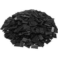 LEGO 2X4 Zwarte Bouwplaten - Zwarte plaat 3020 - 100x (3020, Accessoires)