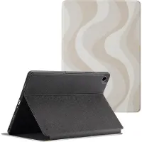 Selencia Vivid tablethoes voor de Samsung Galaxy Tab A9 Plus - Desert Waves Beige