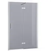Maxaro Diamond Douchedeur 120cm Chroom Rookglas Draaideur 200cm Hoog 8mm Veiligheidsglas | Douchedeur | Draaideur Douche | Glazen Douchedeur