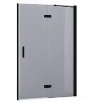 Maxaro Diamond Douchedeur 120cm Mat Zwart Rookglas Draaideur 200cm Hoog 8mm Veiligheidsglas | Douchedeur | Draaideur Douche | Glazen Douchedeur