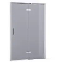 Maxaro Diamond Douchedeur 120cm Chroom Rookglas Draaideur 200cm Hoog 8mm Veiligheidsglas | Douchedeur | Draaideur Douche | Glazen Douchedeur