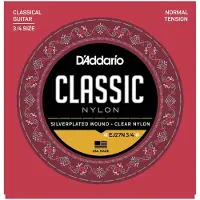 D'addario And Co EJ27N 3/4 STUDENT NYLON FRACTIONAL CLASSICAL GUITAR STRINGS NORMAL TENSION