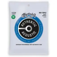 Martin strings MA170PK3 AUTHENTIC SP PACK 3 EXTRA LIGHT BRONZE EX. LIGHT 10-14-23-30-39-47