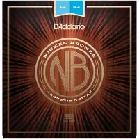 D'addario And Co ACOUSTIC FOLK STRINGS NB1253 NICKEL BRONZE LIGHT 12 53