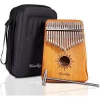 Woodley Kalimba set - 17 tonen - Duimpiano - Muziekinstrument - Bamboehout - Inclusief waterdichte opbergcase