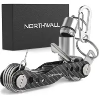 Northwall Carbon Sleutelhanger - Sleutel Organizer - 2 tot 20 Sleutels - Key Organizer