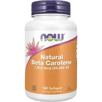 Now Beta Carotene, Natural 7,500 mcg 180 caps