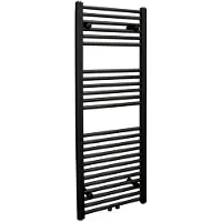 Sanicare design handdoekradiator 60x120cm midden aansluiting zwart mat