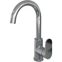 Brauer Wastafelmengkraan chrome edition coldstart opbouw hoog gebogen platte hendel chroom