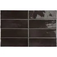 Jabo Premium Koko wandtegel 15x5cm zwart glans