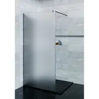 Saniclear Blurred douchewand matglas 70x200cm gunmetal profiel