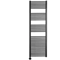 Sanicare elektrische design radiator 60x172cm gunmetal met thermostaat links zwart