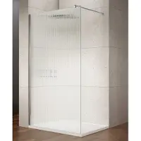 Saniclear Ridge inloopdouche 100x200cm ribbelglas chroom