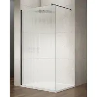 Saniclear Ridge inloopdouche 90x200cm ribbelglas gunmetal