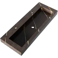 Brauer Coral wastafel marmerlook 120cm met 2 kraangaten copper brown