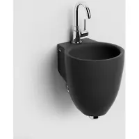Clou Flush 6 keramische fontein 27cm met kraangat zwart mat