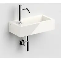 Clou Flush 3 fontein mineraalmarmer 36cm links wit glans