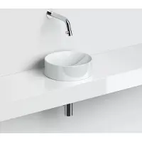 Clou Vale keramische fontein 22cm zonder kraangat wit glans
