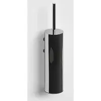 Clou Sjokker toiletborstel met wandhouder chroom