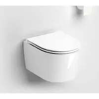 Clou InBe randloos toilet keramiek met softclose zitting wit glans
