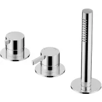 Hotbath Ace AC075 badrandcombinatie met staafhanddouche en 2-weg omstel chroom