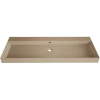 SaniGoods Kolo wastafel 140cm zonder kraangat mat cappuccino