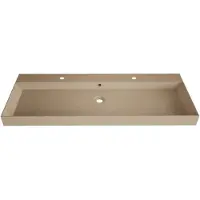 SaniGoods Kolo wastafel 140cm met 2 kraangaten mat cappuccino