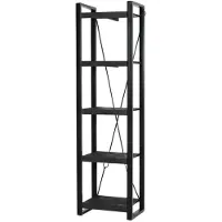 LivingFurn boekenkasten norris 200x55x40 cm mangohout / gecoat staal