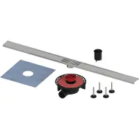 Tece Lineo inkortbare douchegoot 100cm RVS geborsteld