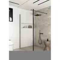 Saniclear Redro inloopdouche 80x30x200cm gunmetal - verouderd ijzer