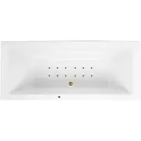 Lambini Designs Cube bubbelbad 180x80cm elektronisch met 12 aerojets goud