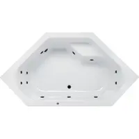 Lambini Designs Venetië bubbelbad 145x145cm elektronisch met 6+4+2 hydrojets zwart