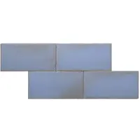 Terre d'Azur Terre-Spatula wandtegel 10x20cm blauw donker