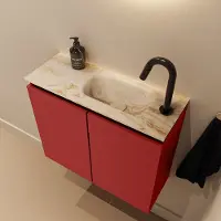 Mondiaz Ture DLux toiletmeubel 60cm fire met wastafel frappe rechts met kraangat