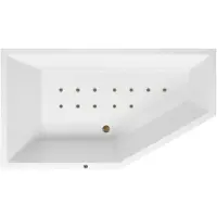 Lambini Designs Florence bubbelbad 160x90cm elektronisch links met 12 aerojets rose goud