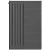 Eastbrook plaat voor paneelradiator met streep 40x60cm antraciet