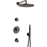 Hotbath Cobber ADS20 inbouw regendouche met 30cm hoofddouche en wandarm verouderd ijzer