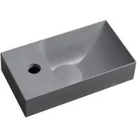 Sapho Piccolino fontein beton kraangat links 31x17cm grijs