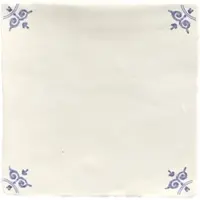 Terre d'Azur Friesland wandtegel met decor 13x13cm ivoor - 30 stuks per doos