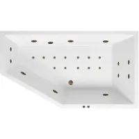 Lambini Designs Florence bubbelbad 160x90cm elektronisch rechts met 6+4+2 hydrojets en 12 aerojets rose goud