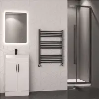 Eastbrook Wendover handdoekradiator 60x80cm 360W gunmetal geborsteld
